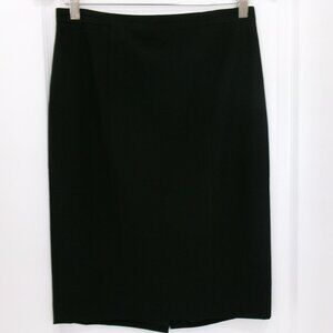 New Ann Taylor Seamed Black Pencil Skirt Knee Length 6